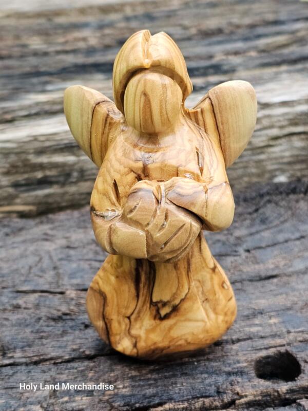 Holy family Angel Olive wood Handmade From Nazareth,The Holy Land.
