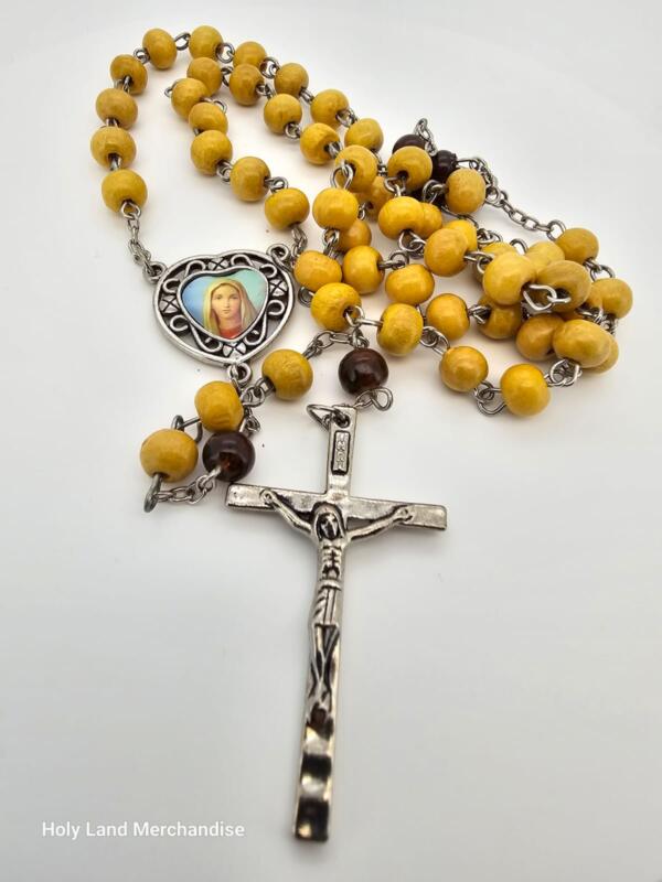 Rosary 4mm wood beads can be worn