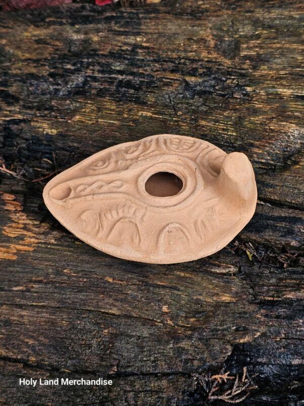 Hand made Clay oil lamp from Jerusalem the Holy Land - Image 4