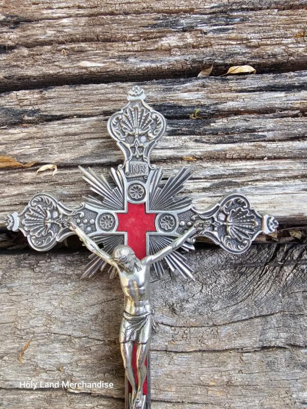 Big metal cross from the 80s Made in the Holy Land - Image 3