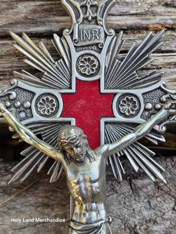 Big metal cross from the 80s Made in the Holy Land - Image 5