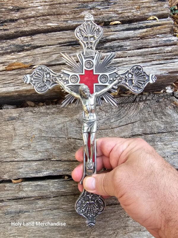 Big metal cross from the 80s Made in the Holy Land - Image 6