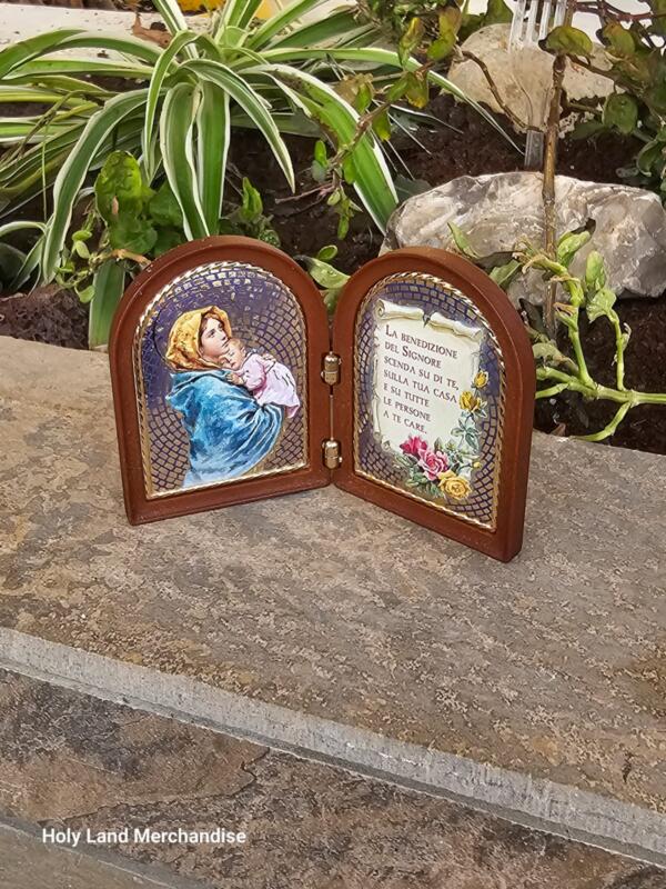 Diptych with the Virgin and Blessing on wood