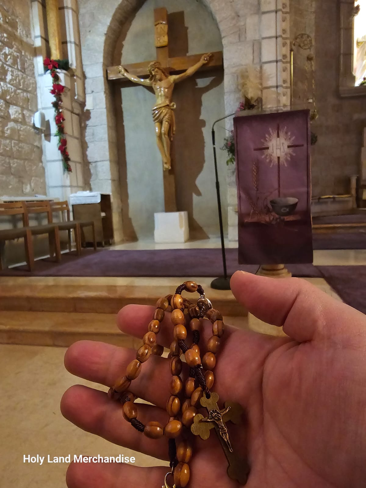 Hand made olive wood rosary Blessed in the Notre Dame chapel