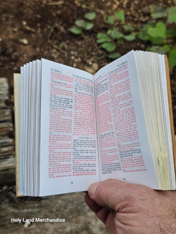 Personalized engraving Pocket bible Travel bible, special dates (like baptism or wedding) or favorite verses personalized bible - Image 3