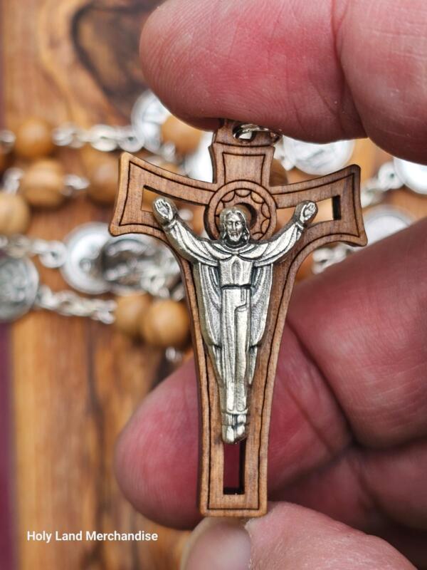 14 Stations of the Cross Olive Wood Rosary - Handmade in the Holy Land - Image 5
