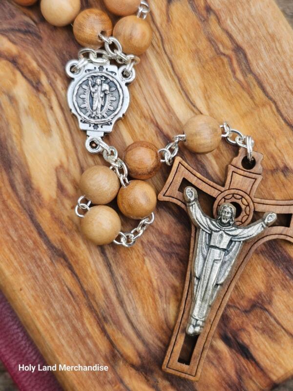 14 Stations of the Cross Olive Wood Rosary - Handmade in the Holy Land - Image 7