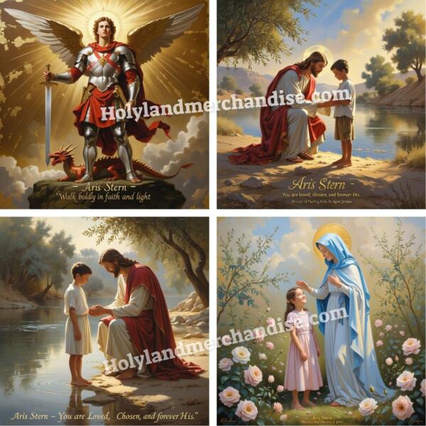 Custom Patron Saint Portrait – Personalized Christian Art Print | Choose Your Saint, Name & Verse | Digital Download
