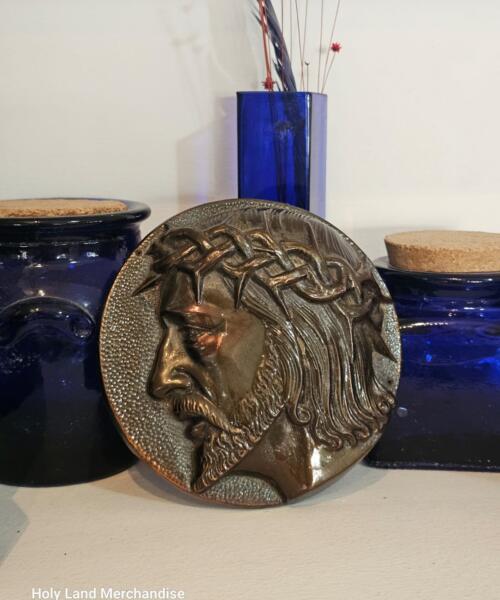 Vintage Bronze wall art – Christ with Crown of Thorns jesus decorating wall art