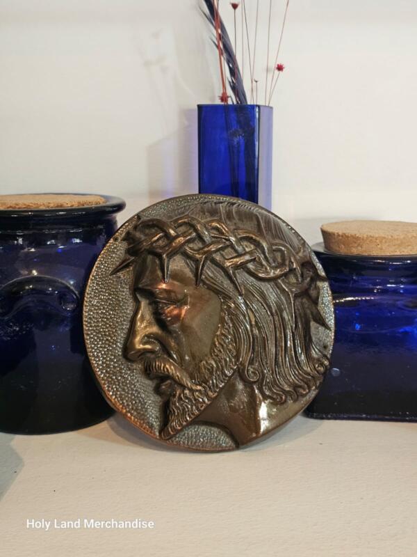 Vintage Bronze wall art – Christ with Crown of Thorns jesus decorating wall art