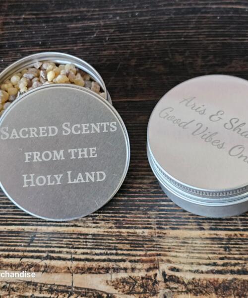 Personalized engraved metal box, 30gram pack Holy land Frankincense incense , 100% Pure Natural Organic, engraved incense box