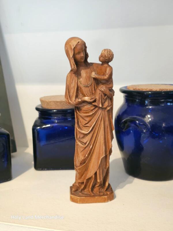 Vintage Plaster Madonna & Child Statue , Religious Home Décor