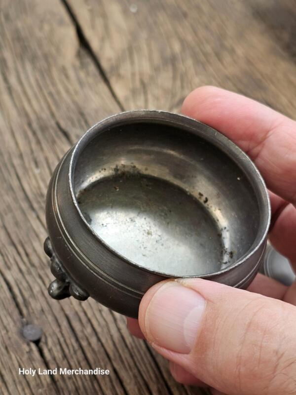 Vintage Dutch Pewter Salt Cellar / Trinket Pot - Image 7