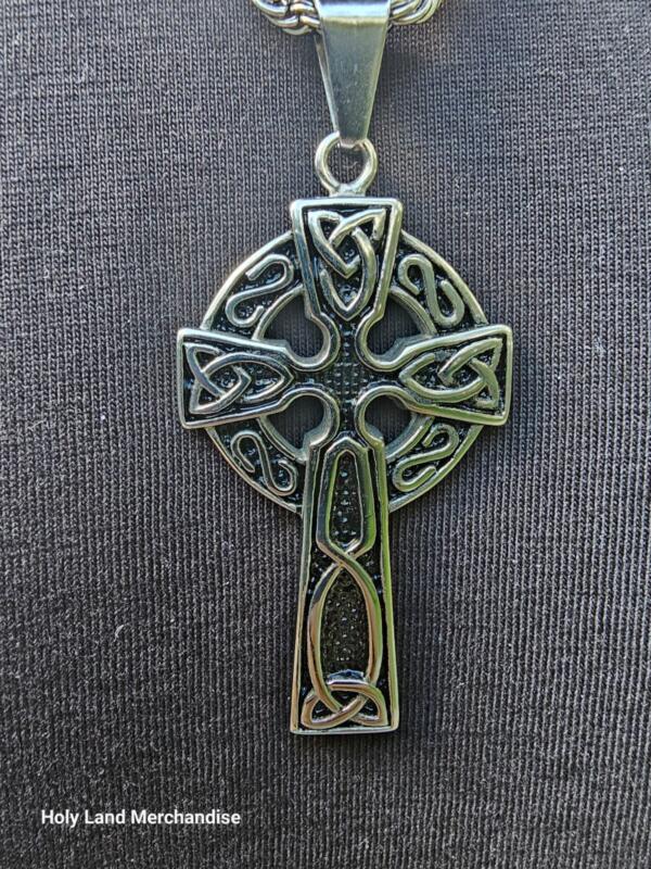 Celtic Cross Necklace · Celtic Cross Pendant · Irish Jewelry · Medieval Cross Charm · Celtic Cross Jewelry - Image 3
