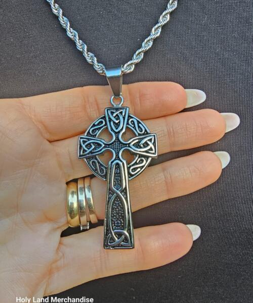 Celtic Cross Necklace · Celtic Cross Pendant · Irish Jewelry · Medieval Cross Charm · Celtic Cross Jewelry