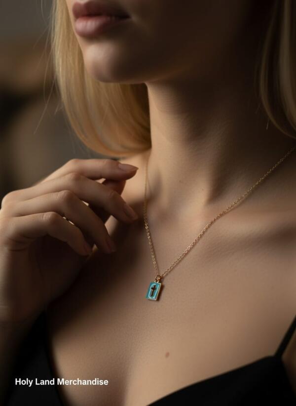 18K gold plated Enamel Mini Cross Necklace • tiny dainty christian jewelry • Faith Gift for Women • Christmas & Birthday Present