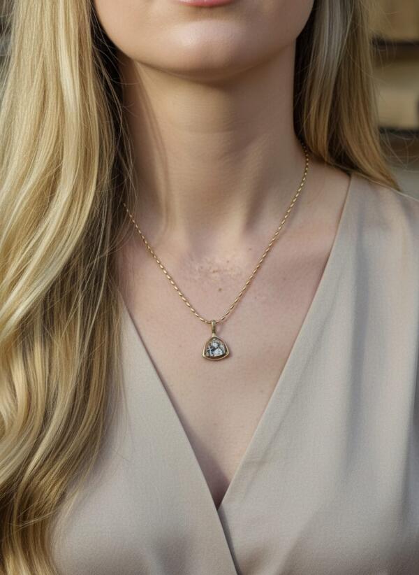 Vintage Georgian 925 Silver and Gold Angel Icon Necklace • Tiny Dainty Christian Jewelry • Christmas & Birthday Present