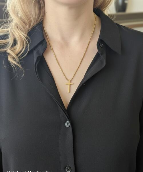 Personal gift cross necklace Men, Women & Boys – Multi-Language Engraving – Unique Christian/Catholic Gift, Custom Engraved