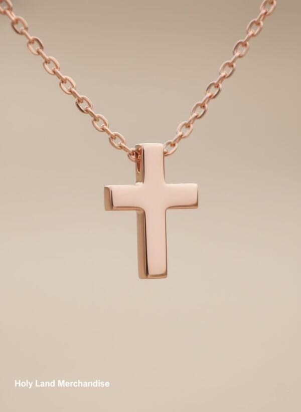 Rose Gold Tiny Cross Necklace, Religious Necklace, Christian Gift, Gift for her, Christmas Gift - Image 3