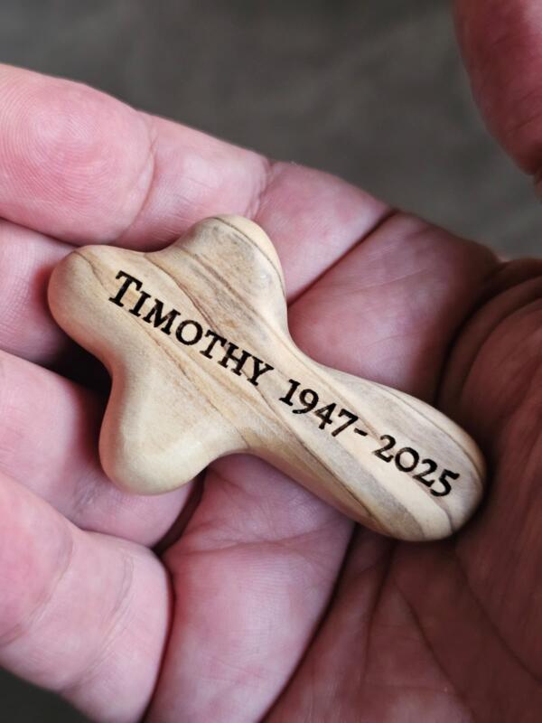 Olive wood Cross - Memorial and grief gift - Loss of a loved one - Forever in my heart
