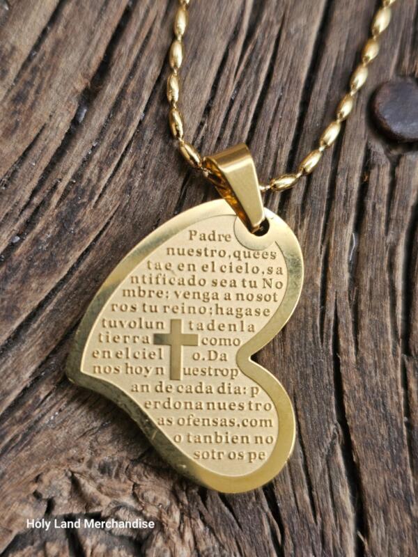 Heart Cross Pendant Necklace • Tiny Dainty Christian Jewelry • Religious Necklace • graduation gift  • faith necklace - Image 2