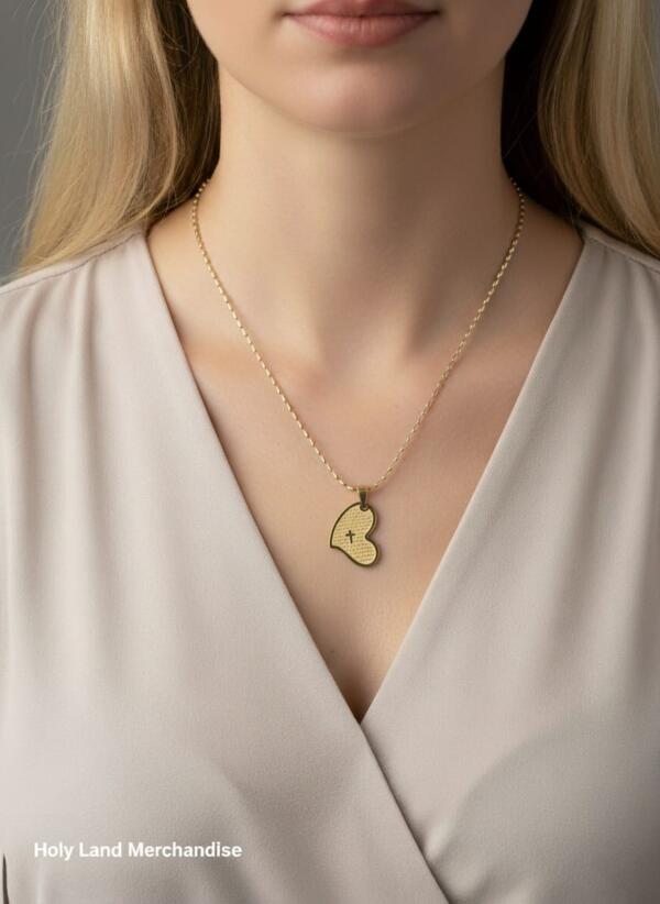 Heart Cross Pendant Necklace • Tiny Dainty Christian Jewelry • Religious Necklace • graduation gift  • faith necklace