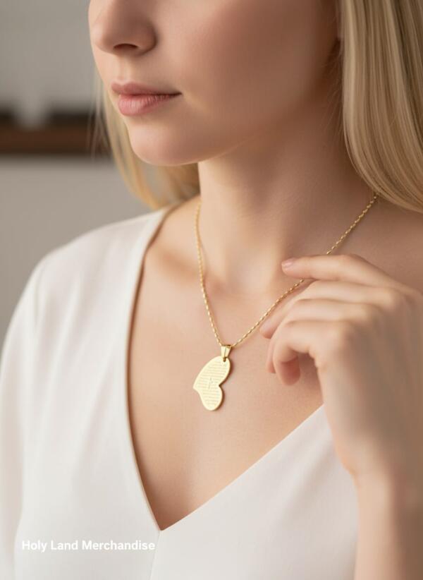 Heart Cross Pendant Necklace • Tiny Dainty Christian Jewelry • Religious Necklace • graduation gift  • faith necklace - Image 3