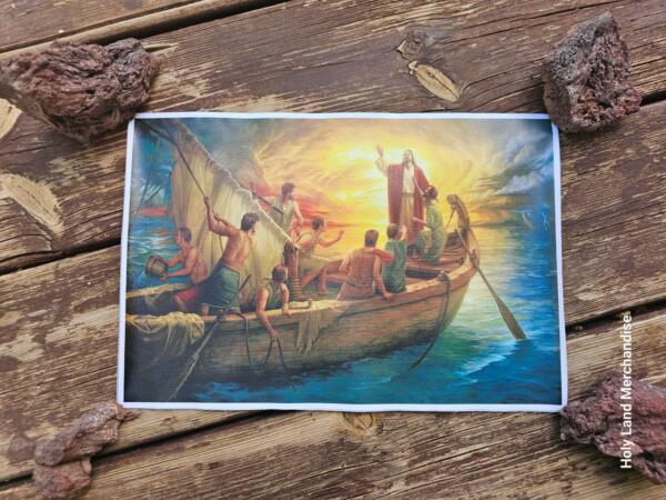 Jesus Calms the Storm – 20x30 cm Biblical Art Print • Religious Modern Art • Catholic & Christian Wall Decor - Image 3