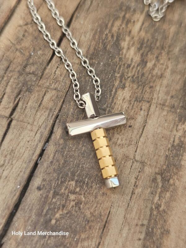 Men’s Stainless Steel Cross Necklace • 2cm Minimalist Silver Pendant • Cross Pendant Men • Crucifix Pendant with Chain