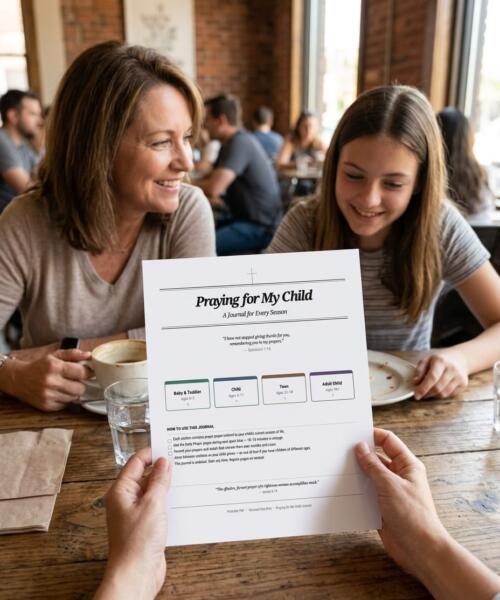 Praying for My Child Journal | Christian Printable PDF | Prayer Journal for Moms | Baby Toddler Teen Adult Child | Bible Prayer Planner