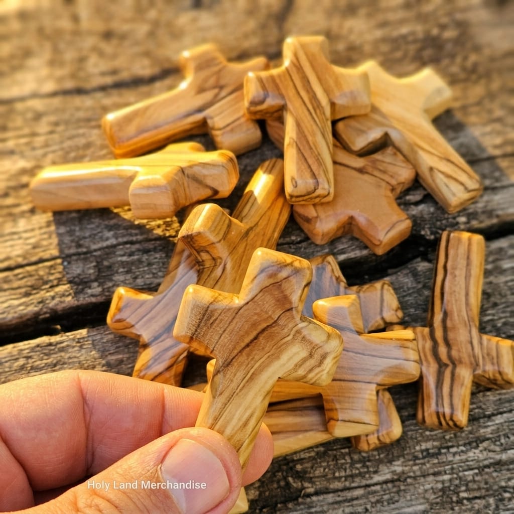 Church Member Gift | Bethlehem Olive Wood Cross + Custom Scripture Card | Congregation Gift | Holy Land Cross Set | Ministry Gift Cross - Image 7