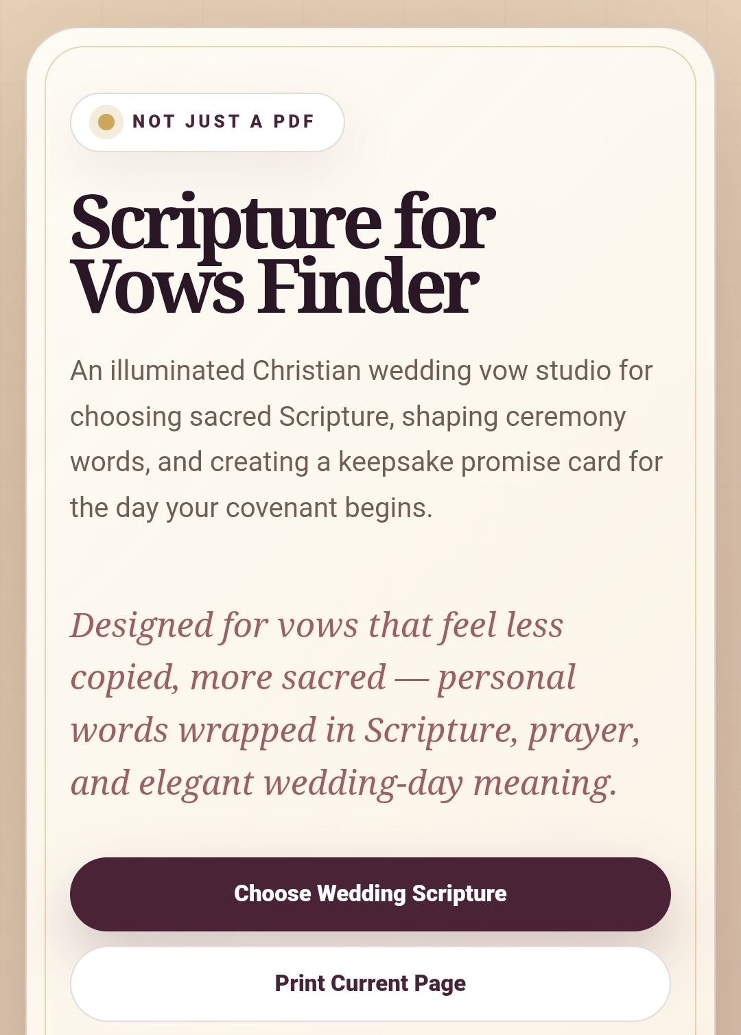 Christian Wedding Scripture Tool HTML, Wedding Vow Bible Verse Finder, Interactive Vow Helper, Ceremony Reading, Ring Exchange Prayer, Not PDF - Image 8