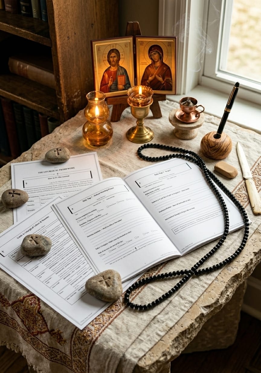 Orthodox Prayer Journal PDF Printable | Byzantine Horologion Daily Cycle | Eastern Christian Gift | Liturgical Planner | Jesus Prayer Rule - Image 5