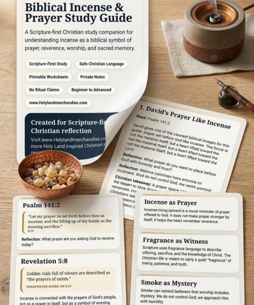 Christian Incense Guide HTML Tool, Biblical Frankincense and Myrrh Study, Prayer Corner Guide, Printable Bible Study Worksheets