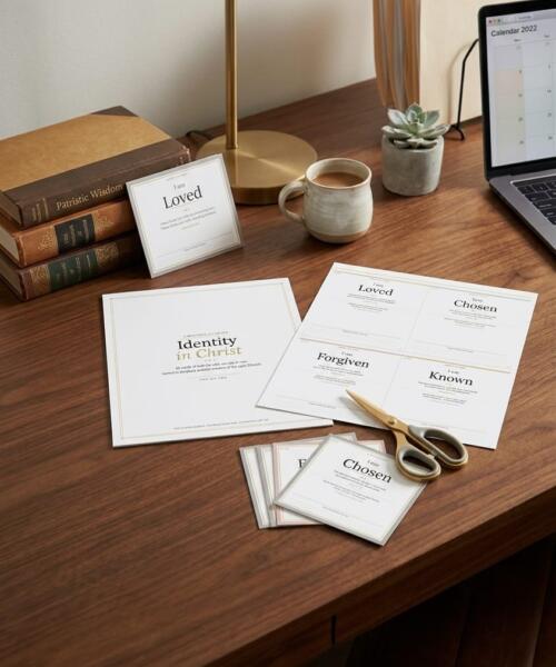 Identity in Christ Cards — 30 Printable Affirmation Cards with Scripture & Early Church Fathers Wisdom | Christian Wall Art PDF