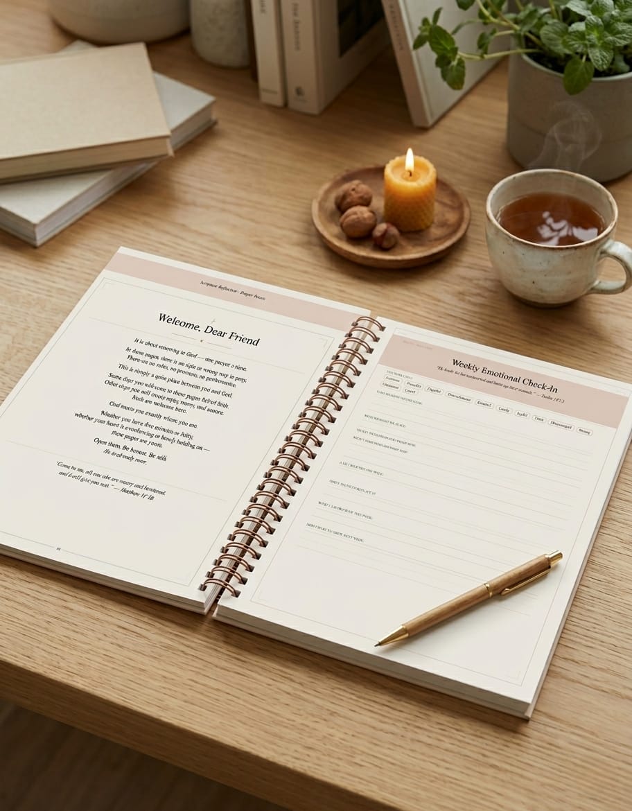 Daily Prayer Journal for Women Printable PDF – Christian Journal with Scripture, Anxiety Prayers, Gratitude & Faith Devotional – Instant Download