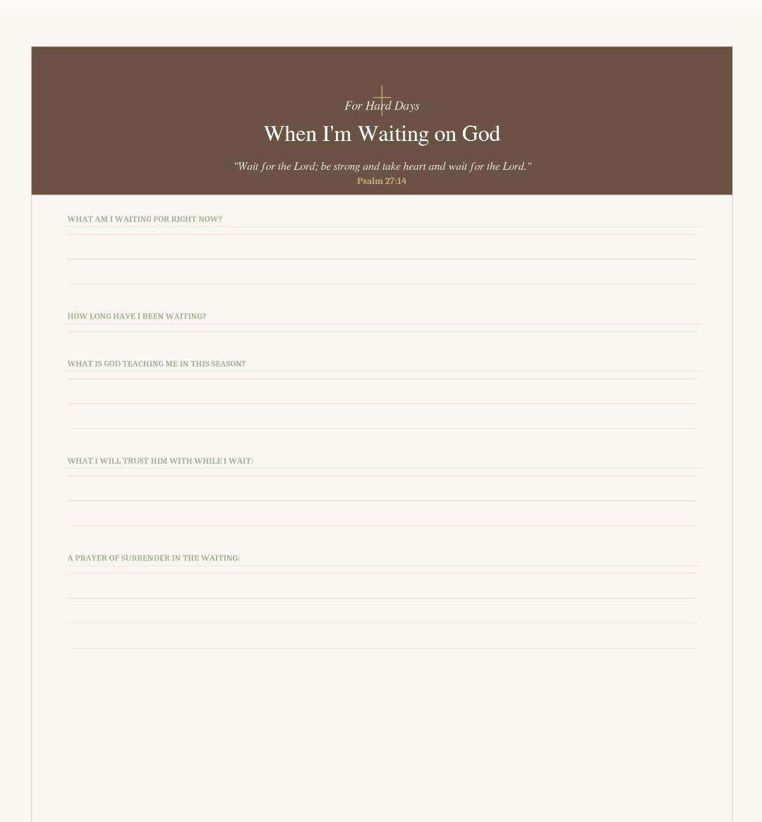 Daily Prayer Journal for Women Printable PDF – Christian Journal with Scripture, Anxiety Prayers, Gratitude & Faith Devotional – Instant Download - Image 4