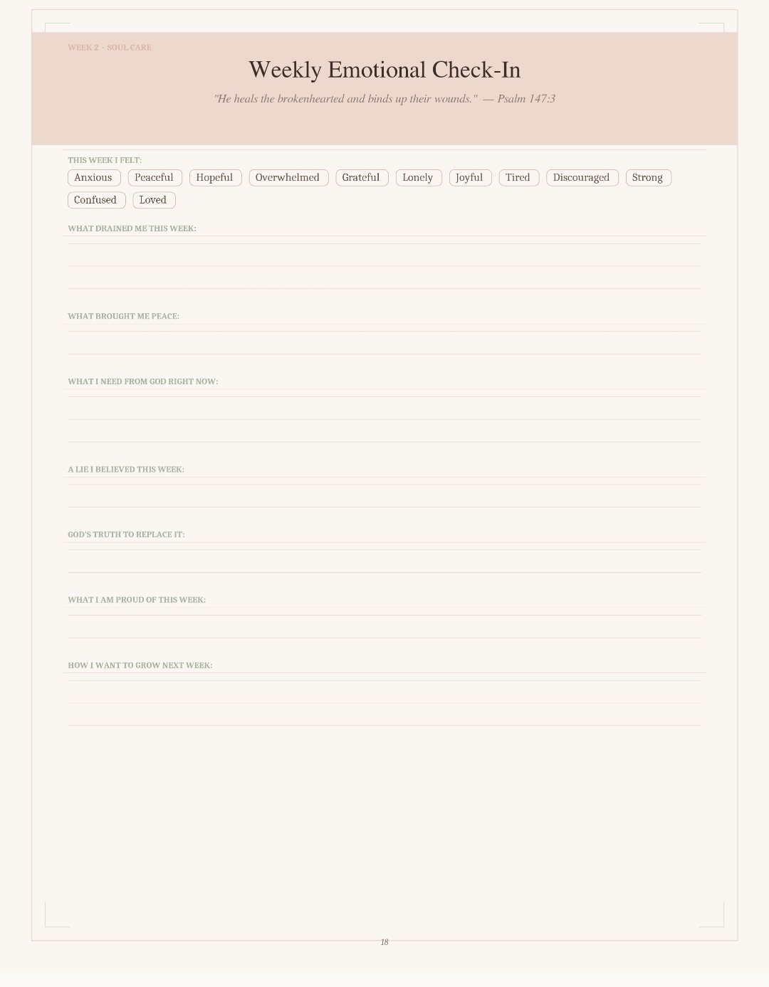 Daily Prayer Journal for Women Printable PDF – Christian Journal with Scripture, Anxiety Prayers, Gratitude & Faith Devotional – Instant Download - Image 5
