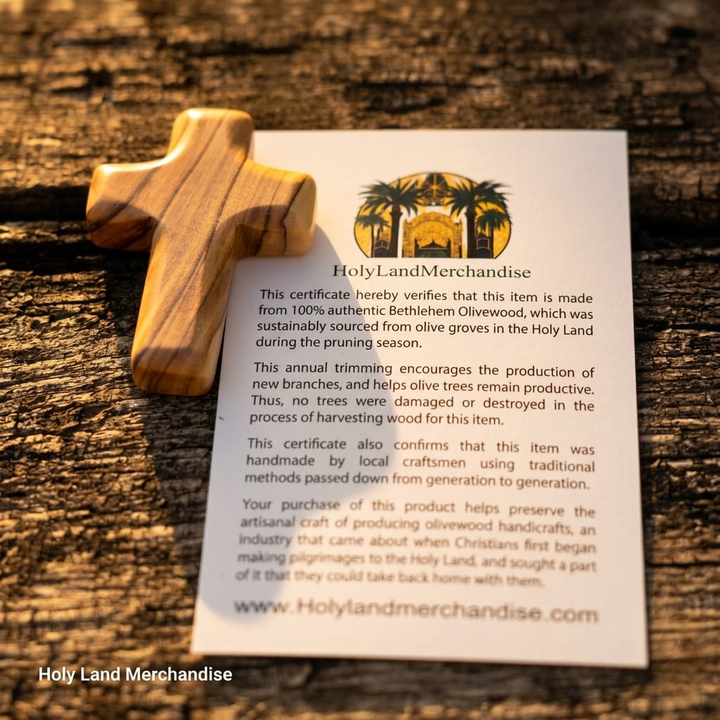 Church Member Gift | Bethlehem Olive Wood Cross + Custom Scripture Card | Congregation Gift | Holy Land Cross Set | Ministry Gift Cross - Image 5