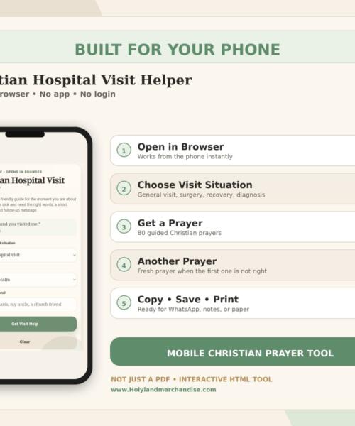Christian Hospital Visit Helper HTML Tool, Get Well Prayer Generator, Surgery Recovery Prayers, What to Pray, Not Just PDF