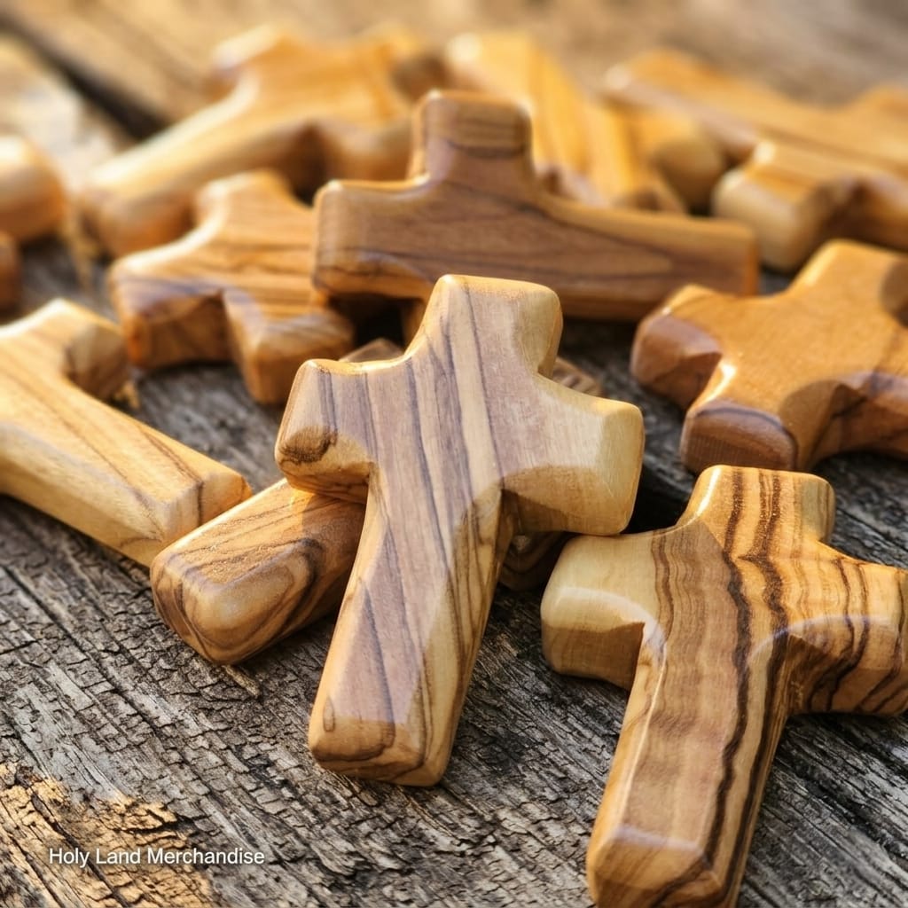 Church Member Gift | Bethlehem Olive Wood Cross + Custom Scripture Card | Congregation Gift | Holy Land Cross Set | Ministry Gift Cross - Image 3