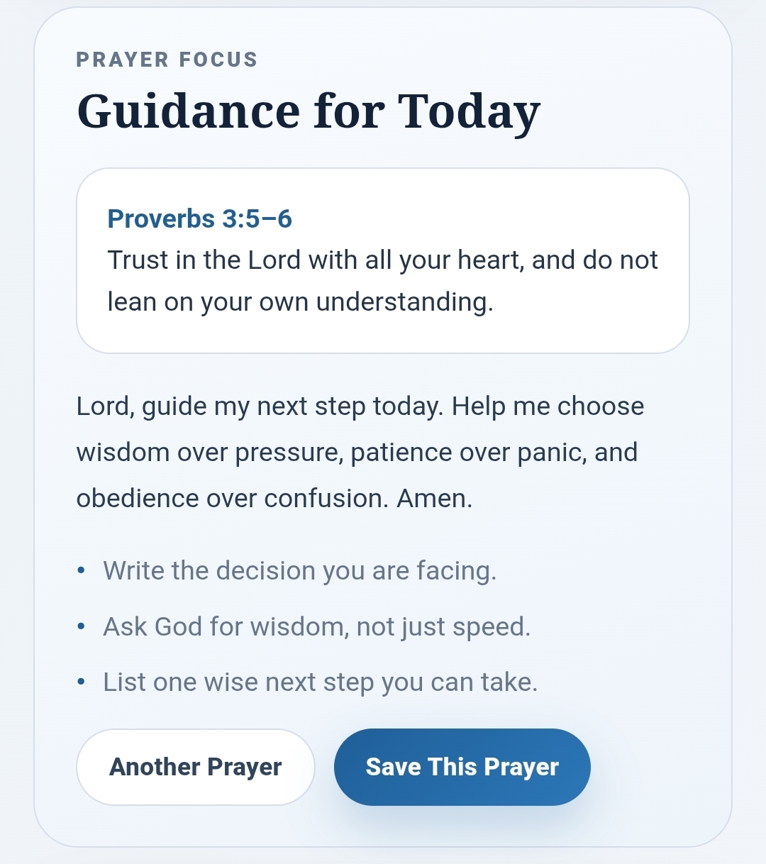 What Should I Pray Today? Interactive Prayer Helper HTML Tool, Christian Prayer Journal, Bible Verse Prompts, Daily Devotional - Image 4