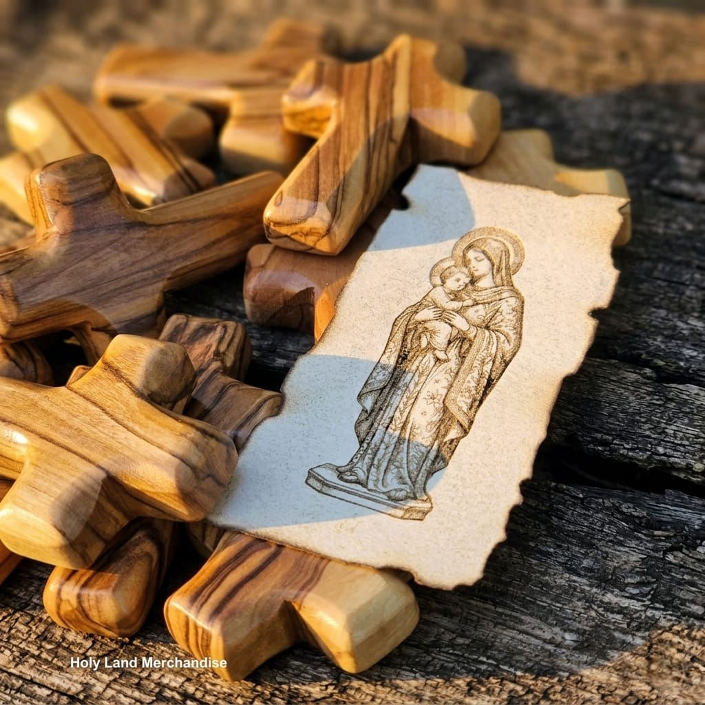 Church Member Gift | Bethlehem Olive Wood Cross + Custom Scripture Card | Congregation Gift | Holy Land Cross Set | Ministry Gift Cross - Image 4