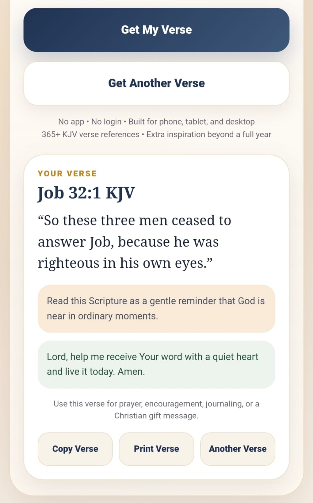 Bible Verse Generator, Daily KJV Scripture Tool, Christian Digital Download, Get Your Bible Verse Now, Prayer Reflection HTML Tool - Image 4