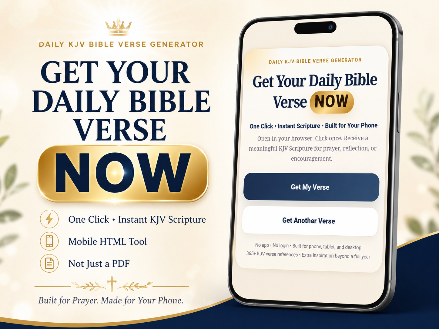 Bible Verse Generator, Daily KJV Scripture Tool, Christian Digital Download, Get Your Bible Verse Now, Prayer Reflection HTML Tool - Image 6