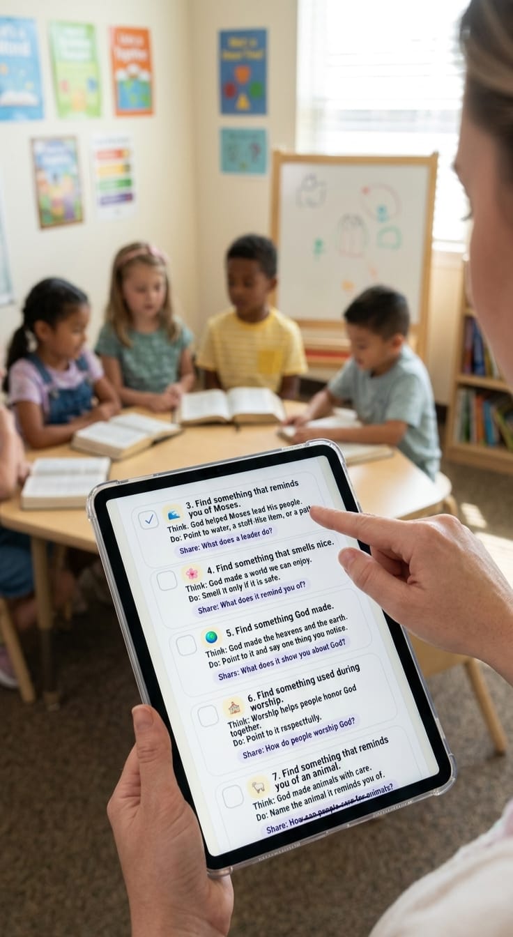 Bible Scavenger Hunt for Kids, Interactive Christian Game, No Prep Sunday School Activity, Kids Church HTML Tool, Not PDF - Image 6