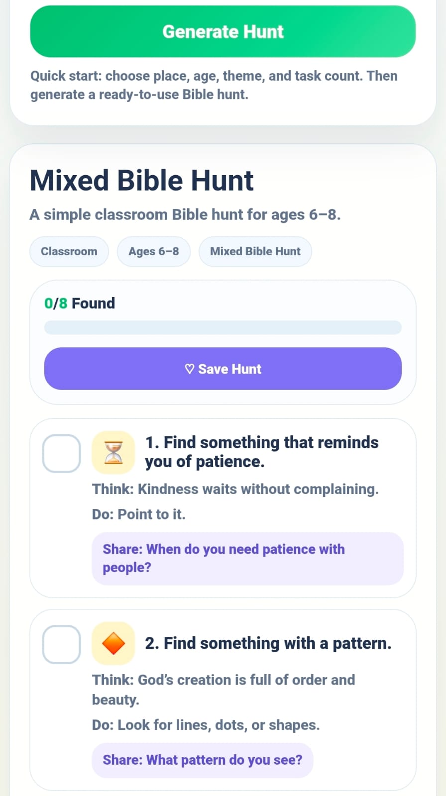 Bible Scavenger Hunt for Kids, Interactive Christian Game, No Prep Sunday School Activity, Kids Church HTML Tool, Not PDF - Image 4