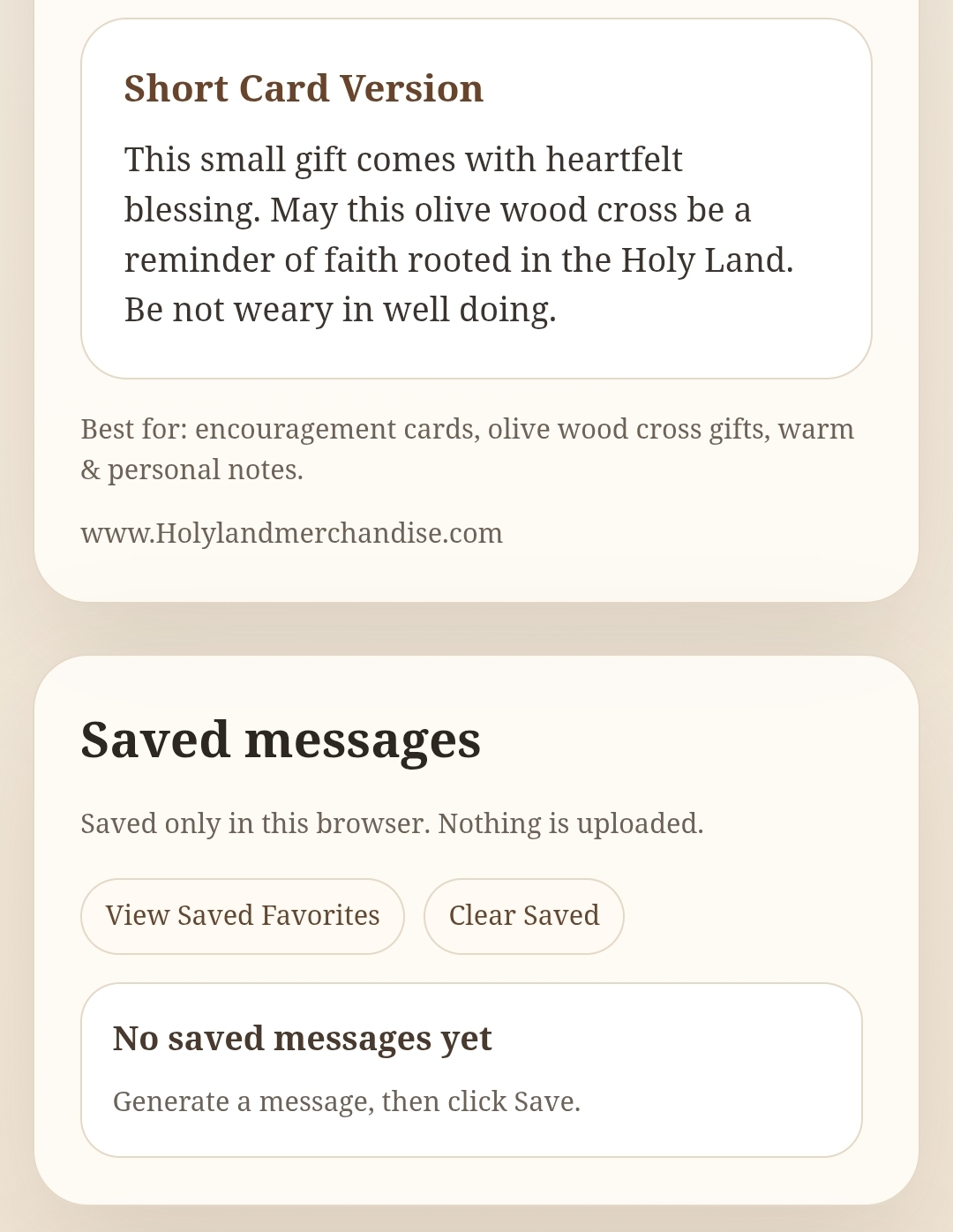 Christian Gift Message Generator, Prayer Card Text Tool, Bible Verse Gift Note, Religious Blessing Writer, Baptism Sympathy Encouragement Card - Image 5
