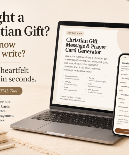 Christian Gift Message Generator, Prayer Card Text Tool, Bible Verse Gift Note, Religious Blessing Writer, Baptism Sympathy Encouragement Card