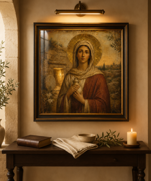 Saint Susanna the Myrrhbearer Icon, Orthodox Christian Digital Print, Ancient Byzantine Saint Art, Holy Myrrhbearers Empty Tomb Wall Decor